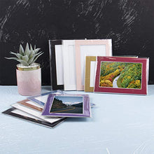 Load image into Gallery viewer, Golden State Art, Pack of 50 Black Pre-Cut 11x14 Picture Mat for 8x10 Photo with White Core Bevel Cut Mattes Sets. Includes 50 Acid-Free Bevel Cut Mats & 50 Backing Board & 50 Clear Bags
