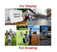 Load image into Gallery viewer, T-Sign 66" Reinforced Artist Easel Stand, Extra Thick Aluminum Metal Tripod Display Easel 21" to 66" Adjustable Height with Portable Bag for Floor/Table-Top Drawing and Displaying