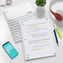 Load image into Gallery viewer, HAMELIN College Ruled Notebooks, Spiral bound, 70 sheets Assorted Colors Pack 3, "8"x10.5"