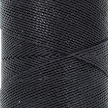 Load image into Gallery viewer, The Beadsmith Knot It Waxed Polyester Cord, 1mm Diameter, 144 Meter Spool (472 feet) (Black)