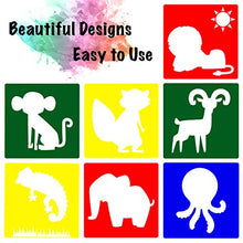 Load image into Gallery viewer, Animal Stencils for Kids - Washable Stencil Set - Stencils for Kids - Large Animal Stencils for Kids - Drawing Stencils - Kids Stencils - Art Stencils - Plastic Stencils for Kids (14 Pack, 8" by 8")