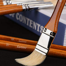 Load image into Gallery viewer, Fuumuui 11pcs Professional Paint Brush Set, 100% Natural Chungking Hog Bristle Artist Brushes for Acrylic and Oils Painting with a Free Carrying Box