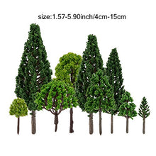 Load image into Gallery viewer, peony man 40 Pieces Model Trees -1.57 - 5.90 inch Mixed Model Tree Train Trees Architecture Diorama Ho Scale Model Trees for DIY Crafts or Building Model (Natural Green)