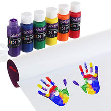 Load image into Gallery viewer, glokers Kids Finger Paint Set – 6 Non-Toxic Washable Kids Paint, 11x17” Finger Paint Pad with 50 Sheets