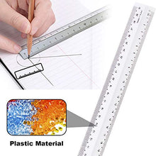 Load image into Gallery viewer, AConnet 36 Pack Clear Plastic Ruler 12 Inch Flexible Ruler Shatter Resistant Straight Ruler for Woodworking, Arts, Crafts, Scrapbooking, Carpentry, Student School Offices and General Home Use