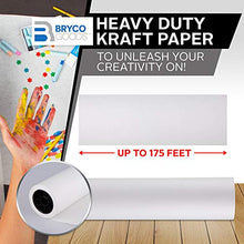 Load image into Gallery viewer, White Kraft Arts and Crafts Paper Roll - 18 inches by 175 Feet (2100 Inch) - Ideal for Paints, Wall Art, Easel Paper, Fadeless Bulletin Board Paper, Gift Wrapping Paper and Kids Crafts - Made in USA