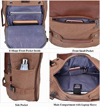 Load image into Gallery viewer, WITZMAN Men Travel Backpack Canvas Rucksack Vintage Duffel Bag A2021 (21 inch Brown)