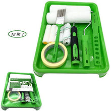 Load image into Gallery viewer, Magimate Paint Roller Kit 9 Inch 4 Inch Roller Set with Frames, Cover Refills, Angled Brush, Paint Stick, Masking Tape and a Durable Paint Tray for Professional and DIY Indoor and Outdoor Painting