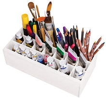 Load image into Gallery viewer, ArtBin 6828AG Paint Storage Tray, Art & Craft Supply Storage, Super Satchel System Accessory, Wall Mountable 21 Compartment Paint Organizer, White