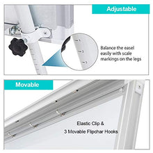 Load image into Gallery viewer, DexBoard Magnetic Whiteboard Easel 24" x 36"|Height Adjustable Dry Erase Board Tripod Office Presentation Board w/ Flipchart Pad, Magnets & Eraser, White