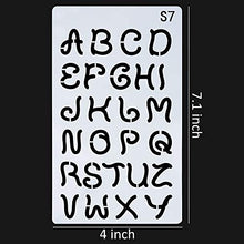 Load image into Gallery viewer, 36PCs Letter and Number Stencils DIY Drawing Templates Journal Stencils with A Storage Bag for Notebook, Diary, Scrapbook