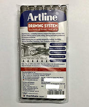 Load image into Gallery viewer, Artline Drawing System Technical Pens - Set of 6-0.05/0.1/0.2/0.3/0.5/0.8 (Black) Pegment Ink, Water Based, Water Resistant - FREE 3D Key Chain