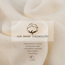 Load image into Gallery viewer, Olicity Cheesecloth, Grade 90, 45 Square Feet, 100% Unbleached Cotton Fabric Ultra Fine Muslin Cloths for Butter, Cooking, Strainer, Baking, Hallowmas Decorations (5 Yards)