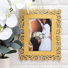 Load image into Gallery viewer, Bright Creations Wooden Picture Frames for Crafts, Unfinished Cutout with String (6 Pack)