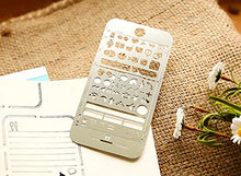 Load image into Gallery viewer, Bullet Journal Stencil Set,Ruler Drawing Painting Hollow Template Icon Tools DIY Kit for Scrapbook Album Card Planner Journal Making(Stainless Steel,4pcs with Different Icons)