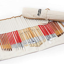 Load image into Gallery viewer, Artify 38 Pcs Paint Brushes Art Set for Acrylic Oil Watercolor Gouache| a Kit of Hog Pony and Nylon Hairs |Including Two Large Size Nylon Brushes and a Carrying Pouch