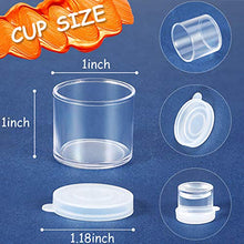 Load image into Gallery viewer, 50 Pieces Plastic Mini Containers with Lids, Small Paint Cup, Plastic Mini Paint Containers DIY Craft Storage Containers Craft Paint Cup for Paint Beads Seeds Clay or Others