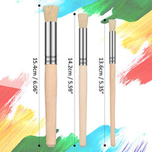 Load image into Gallery viewer, Wooden Stencil Brushes Natural Stencil Bristle Brushes Art Painting Brushes Wood Paint Template Brush for DIY Crafts Card Making Acrylic Oil Watercolor Art Painting Supplies, 3 Sizes (6)
