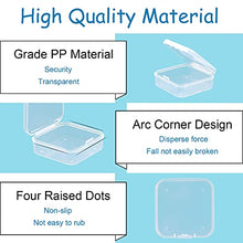 Load image into Gallery viewer, 24 Pack Small Clear Plastic Storage Containers with Hinged Lids for Organizing, Mini Beads Storage Containers Box for Jewelry, Hardware, Game Pieces, Crafts, Pills, Tiny Beads and More Small Items