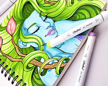 Load image into Gallery viewer, Marker Pads Art Sketchbook, Ohuhu 8.9"×8.3" Portable Square Size, 120 LB/200 GSM Drawing Papers, 60 Sheets/120 Pages, Spiral Bound Sketch Book, Specially Designed for Alcohol Markers