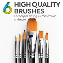 Load image into Gallery viewer, Acrylic Paint Set for Kids, Artists and Adults - 12 Vibrant Colors, 6 Brushes and 3 Paint Canvases - Perfect for Beginners or Professionals