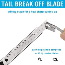 Load image into Gallery viewer, Safety box cutter knife 9pcs, Utility knife retractable box cutter, Box cutters retractable knife, Razor knife, Box knife, Cardboard cutter, Box opener, Utility knives, Boxcutter