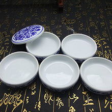 Load image into Gallery viewer, Lzttyee 5 Layers Round Porcelain Mixing Trays Set Palette for Holding Painting Color