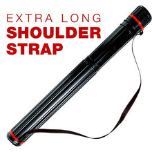 Load image into Gallery viewer, US Art Supply Large Black Telescoping Drafting Tube: Diameter: 4-7/8 inch OD, 4-1/2" ID, Length: 30-1/4 to 47-3/4 inches