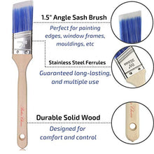 Load image into Gallery viewer, Bates Paint Brushes - 4 Pack, Treated Wood Handle, Paint Brush, Paint Brushes Set, Professional Brush Set, Trim Paint Brush, Paintbrush, Small Paint Brush, Stain Brush