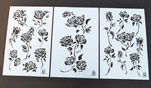 Load image into Gallery viewer, 14" Rose Painting Stencils Wall Model Craft Decorating Roses Airbrush Flower Template 3 Pack