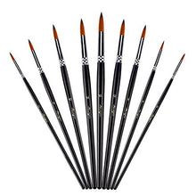 Load image into Gallery viewer, Amagic 9 Pcs Pointed-Round Art Paintbrushes with Storage Container – Synthetic Nylon Art Paint Brush Set for Acrylic Watercolor Oil Painting