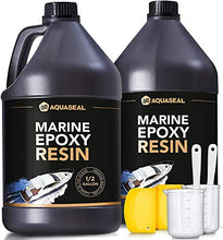 Load image into Gallery viewer, Aquaseal Table Top Epoxy Resin Epoxy - Bar Top Epoxy Clear Epoxy Resin Countertop Epoxy Marine Epoxy Resin Epoxy Countertop Kit Epoxy Kit 1 Gallon 2 Part Epoxy Resin Clear Marine Grade Epoxy