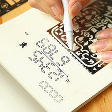 Load image into Gallery viewer, Bullet Journal Stencil Set,Ruler Drawing Painting Hollow Template Icon Tools DIY Kit for Scrapbook Album Card Planner Journal Making(Stainless Steel,4pcs with Different Icons)