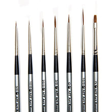Load image into Gallery viewer, AIT Art Select Red Sable Detail Brush Set, 7 Pure Russian Sable Paint Brushes, Handmade in Germany for Crafting Exquisite Details Using Oil, Acrylic, or Watercolors