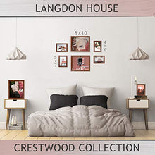 Load image into Gallery viewer, Langdon House 8x10 Picture Frame (Cherry Stained, 1 Pack), Solid Wood 8 x 10 Traditional Photo Frame with Wall Mount Hooks and Table Top Easel, Crestwood Collection