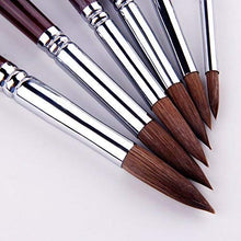 Load image into Gallery viewer, Artist Paint Brushes-Superior Sable Hair Artists Round Point Tip Paint Brush Set Watercolor Acrylic Painting Supplies