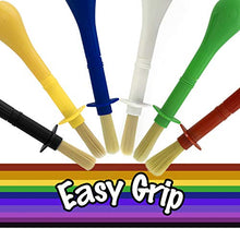 Load image into Gallery viewer, US Art Supply 6 Piece Jumbo Children's Tempera Artist Paint Brushes with Easy to Hold Stubby Handles