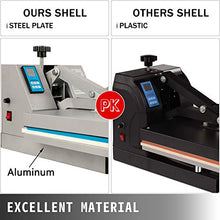 Load image into Gallery viewer, VEVOR Heat Press Machine 15X15 Inch Sublimation Machine 1400W Silver T Shirt Press Machine with Digital Display Screen 15x15 Heat Press Heat Transfer Printing Press for DIY T-Shirts Cloth Mouse Pad