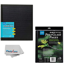 Load image into Gallery viewer, Itoya Art Portfolio Multi-Ring Refillable Binder (11 x 17) RB1117 + Itoya Art Portfolio Polyglass Refill Pages 11x17 + Photo4Less Cleaning Cloth + Deluxe Presentation Bundle