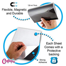 Load image into Gallery viewer, Craftopia Magnetic Adhesive Sheets | 8" x 10" | Pack of 10 | Magnets for Crafts! - Flexible Peel and Stick Self Adhesive for Crafts Photos Stamp Dies and More (8"x10" 10 Pack)