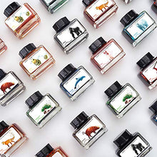 Load image into Gallery viewer, ZZKOKO Calligraphy Set India Ink, 12 Colors Shimmer Dip Pen Ink Set, Art Writing Drawing Ink Bottles, 6.0 oz, Set of 12, Gift Box (Animal Series)