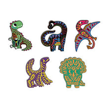 Load image into Gallery viewer, Janod Crafts – No Glue No Mess Scratch Art Dinosaur Cutouts – Creative, Imaginative, Inventive, and Developmental Play -- STEAM Approach to Learning – Ages 5-8+