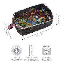 Load image into Gallery viewer, ZIPIT Lenny Pencil Case for Adults and Teens, Large Capacity Pouch, Sturdy Pen Organizer, Wide Opening with Secure Zipper Closure (Black)