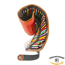 Load image into Gallery viewer, Speedball Canvas Roll Up Pencil Case, Rose W/Brown Trim, Holds Up To 36 Pencils