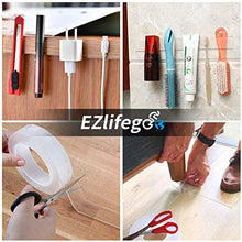 Load image into Gallery viewer, EZlifego Double Sided Tape Heavy Duty (9.85FT), Multipurpose Removable Mounting Tape Adhesive Grip,Washable Strong Sticky Wall Tape Strips Transparent Tape Poster Carpet Tape for Paste Items,Household