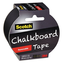 Load image into Gallery viewer, Scotch 1905RCBBLK Chalkboard Tape, 1.88-Inch x 5yds, 3-Inch Core, Black