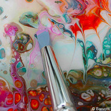 Load image into Gallery viewer, Barvotti 5 Pcs Set of Silicone Color Shapers Tools with Soft Rubber Tip to Paint, Blend, Carve, Smudge - Clay Sculpting Tools, Black Wooden Handle - 10mm Tips