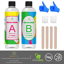 Load image into Gallery viewer, Silicone Molds Making Kit - 40oz Liquid Translucent Silicone Rubber for Silicone Molds Making - Easy 1:1 Mixing Ratio Silicone for DIY Resin Molds, Casting, Jewelry Making, Manual Making, Crafts