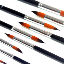 Load image into Gallery viewer, Grocery House Paintbrushes (9 Pack), Long Handle Round Brush Set 0-16#, Art Paint Brushes for Acrylic, Oil, Watercolors