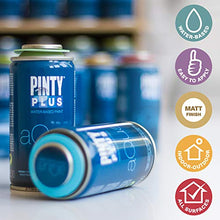 Load image into Gallery viewer, Pintyplus Aqua Spray Paint - Art Set of 8 Water Based 4.2oz Mini Spray Paint Cans. Ultra Matte Finish. Low Odor. Perfect For Arts & Crafts. Craft Paint Set Works on Plastic, Metal, Wood, Cardboard